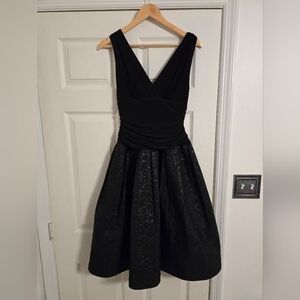 SL Fashions Black Fit And Flare Party Dress Size 8